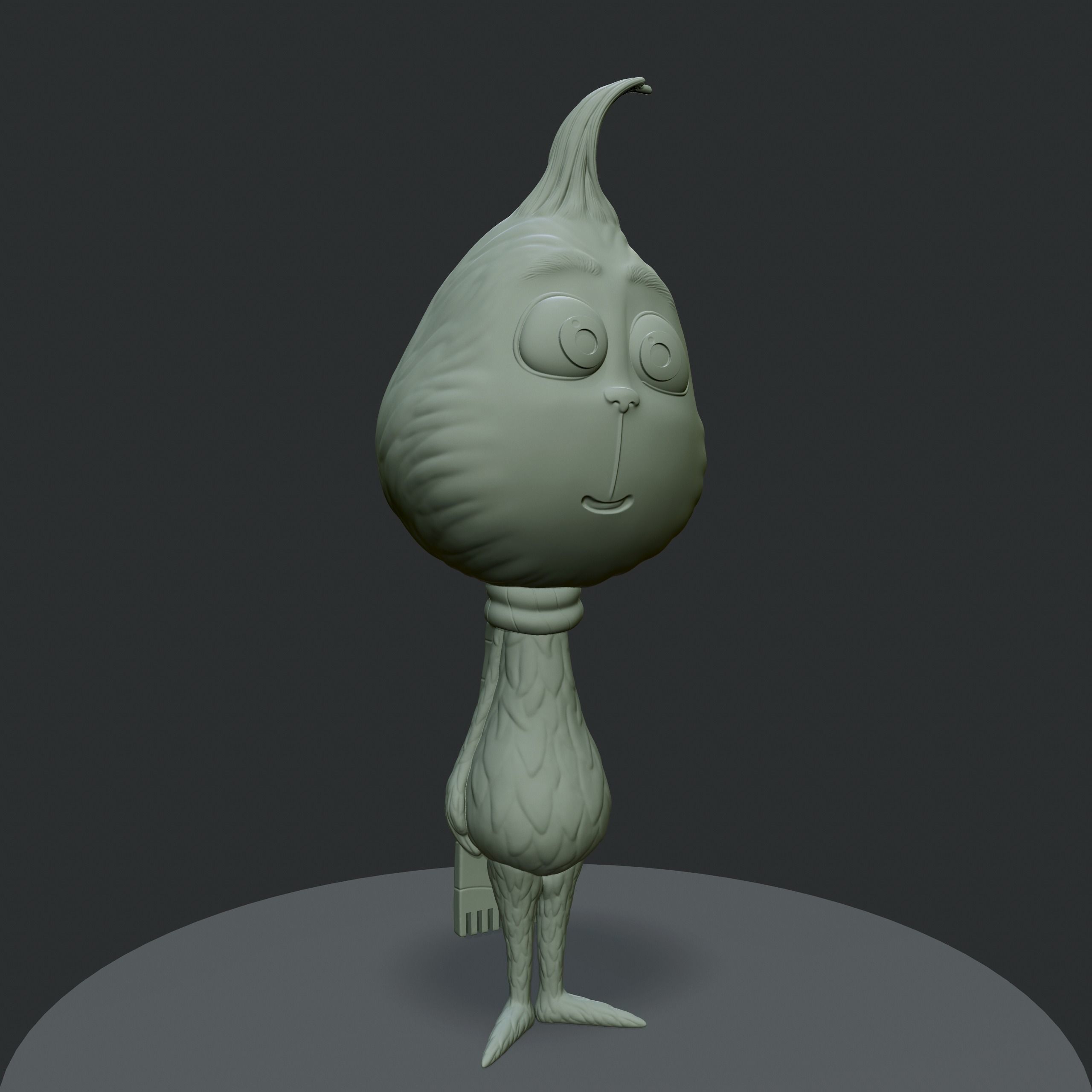 Little Grinch miniature 3D print model_2