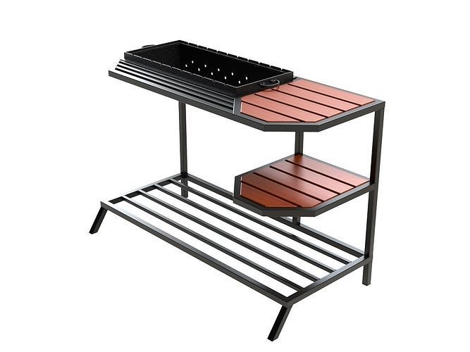 Grill table 3D model