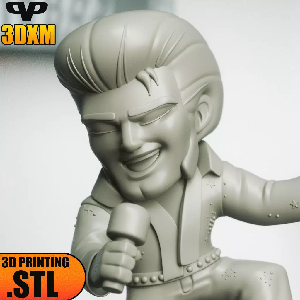 Elvis Chibi STL for 3D Printing 3DXM ChibiSTL 3D print model_4