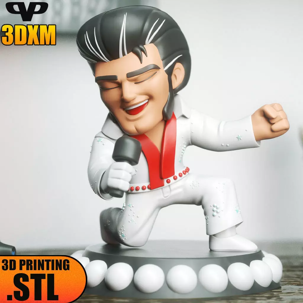Elvis Chibi STL for 3D Printing 3DXM ChibiSTL 3D print model_0
