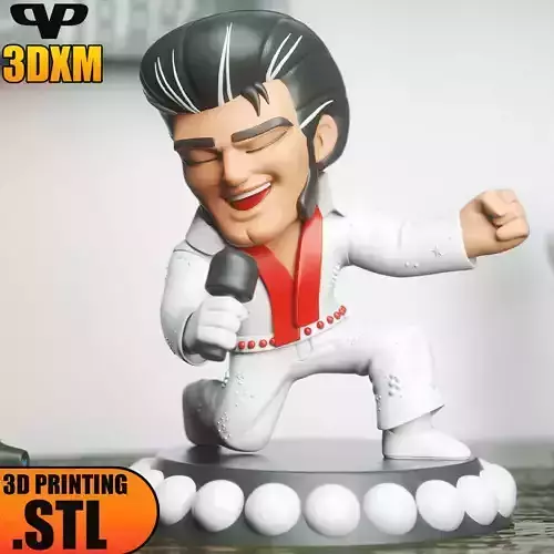 Elvis Chibi STL for 3D Printing 3DXM ChibiSTL 3D print model