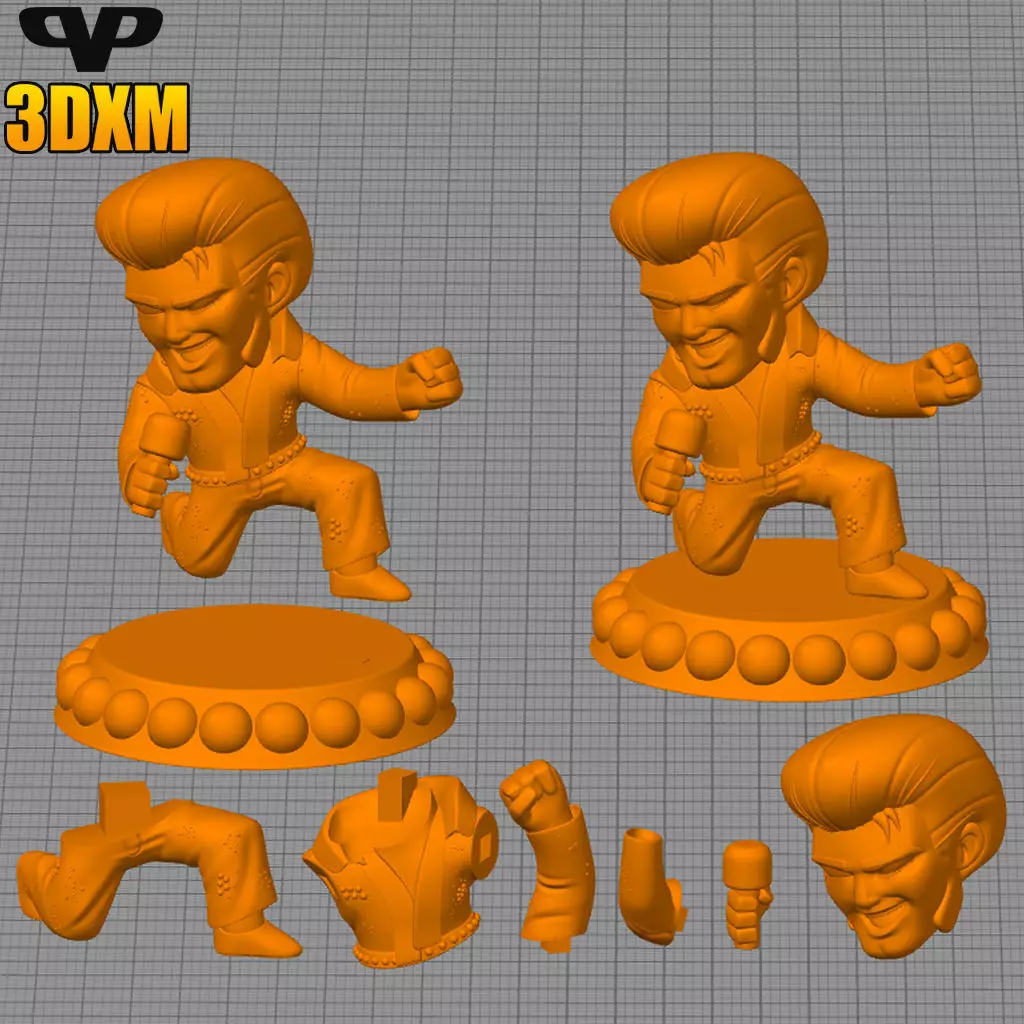 Elvis Chibi STL for 3D Printing 3DXM ChibiSTL 3D print model_2
