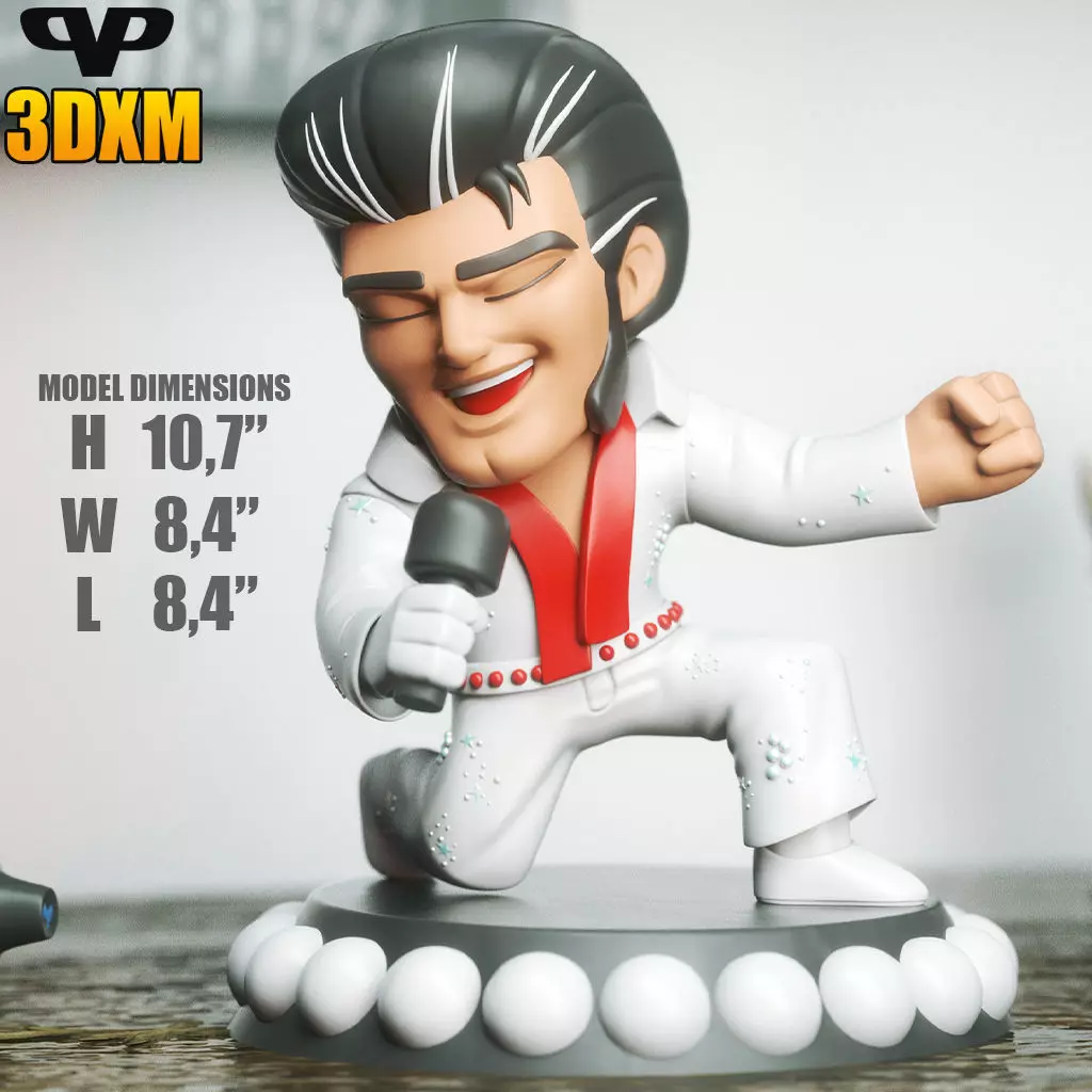 Elvis Chibi STL for 3D Printing 3DXM ChibiSTL 3D print model_5