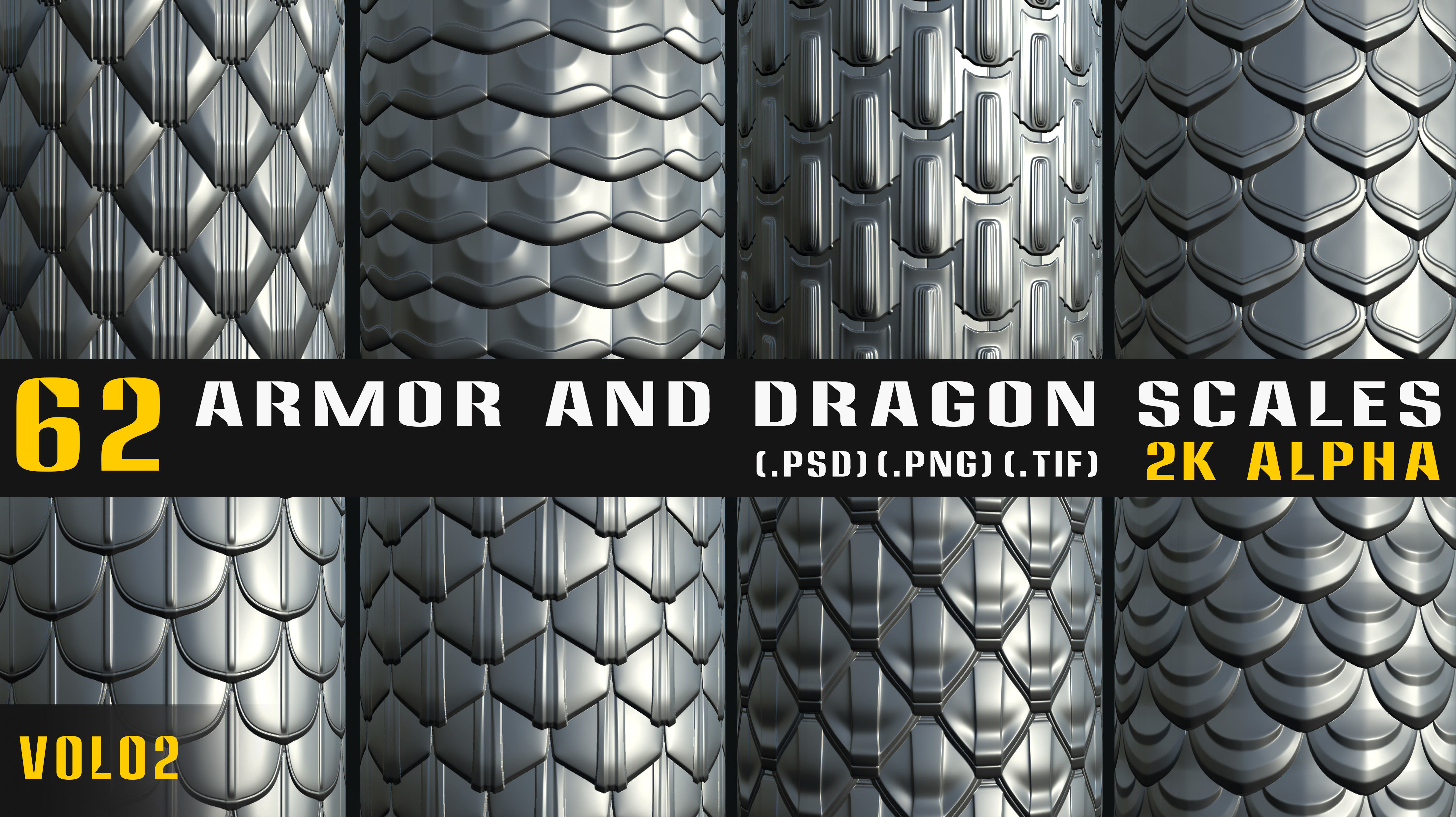 62 Armor and Dragon Scales Alpha-Vol 02 Texture | CGTrader