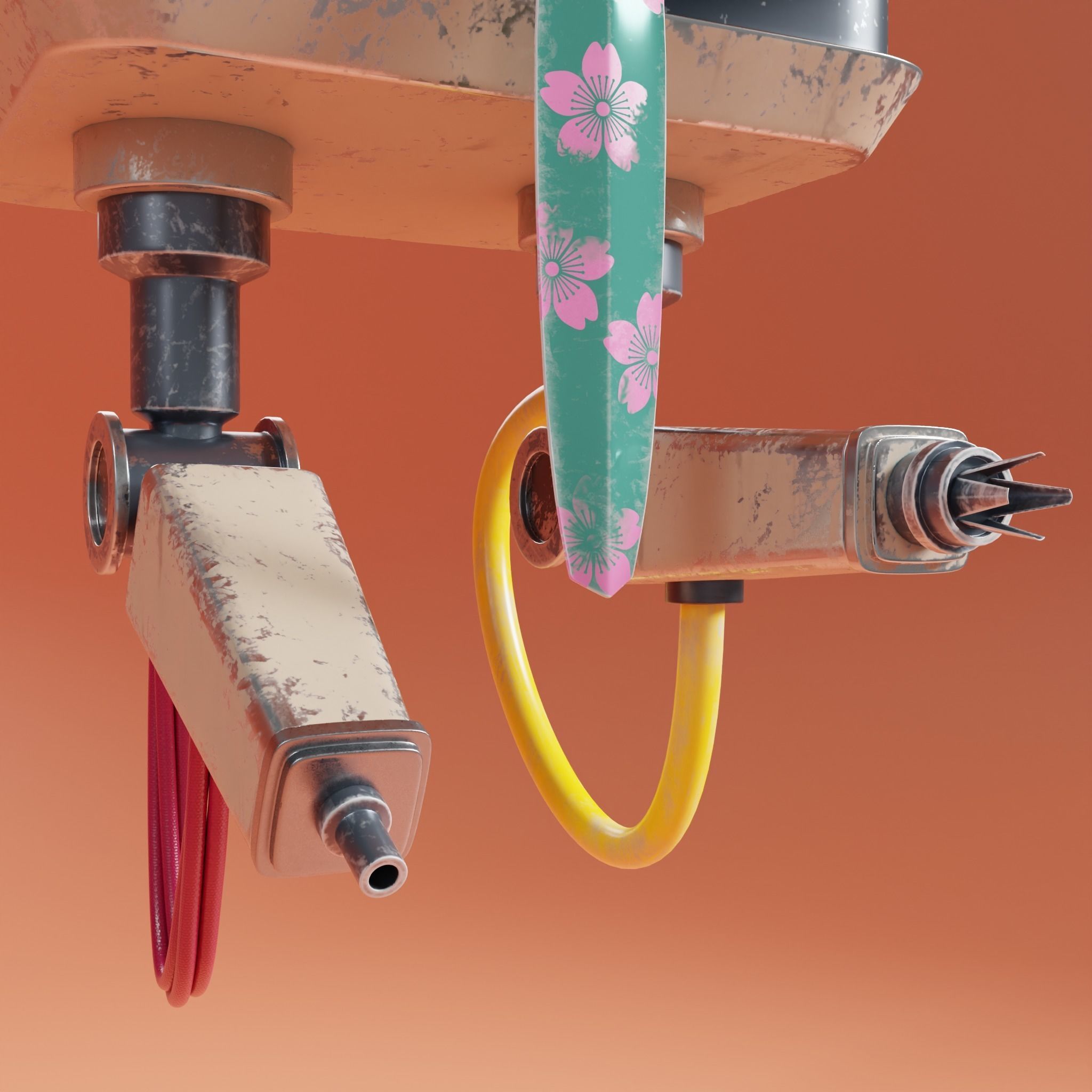 Officer Byte - Robot character Low-poly 3D model_4