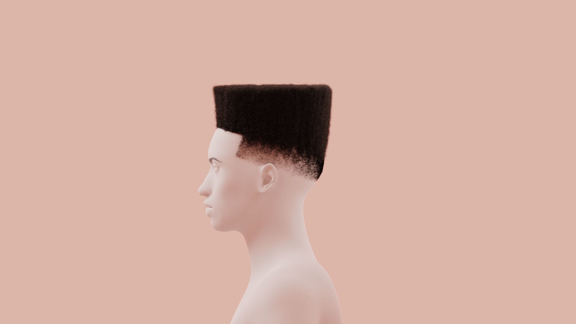 Retro Flat Top 3D model_3
