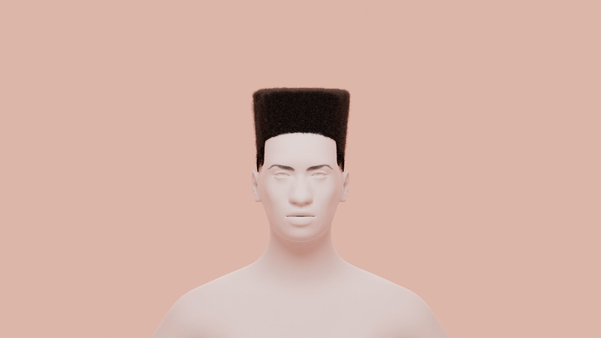Retro Flat Top 3D model_2