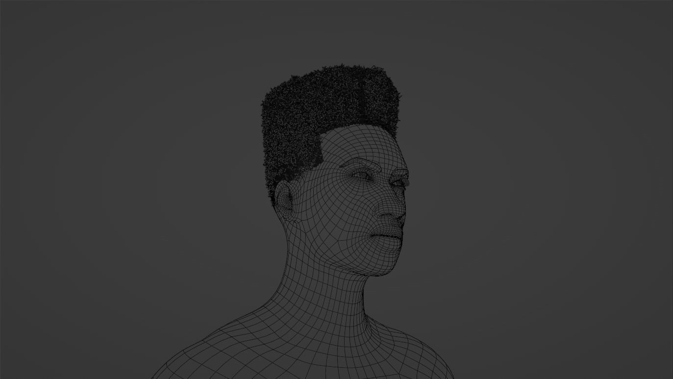 Retro Flat Top 3D model_6