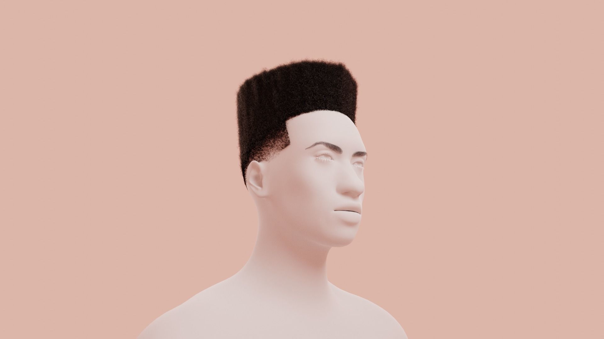 Retro Flat Top 3D model_1