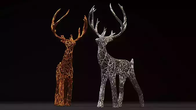 Christmas reindeer 3D print model