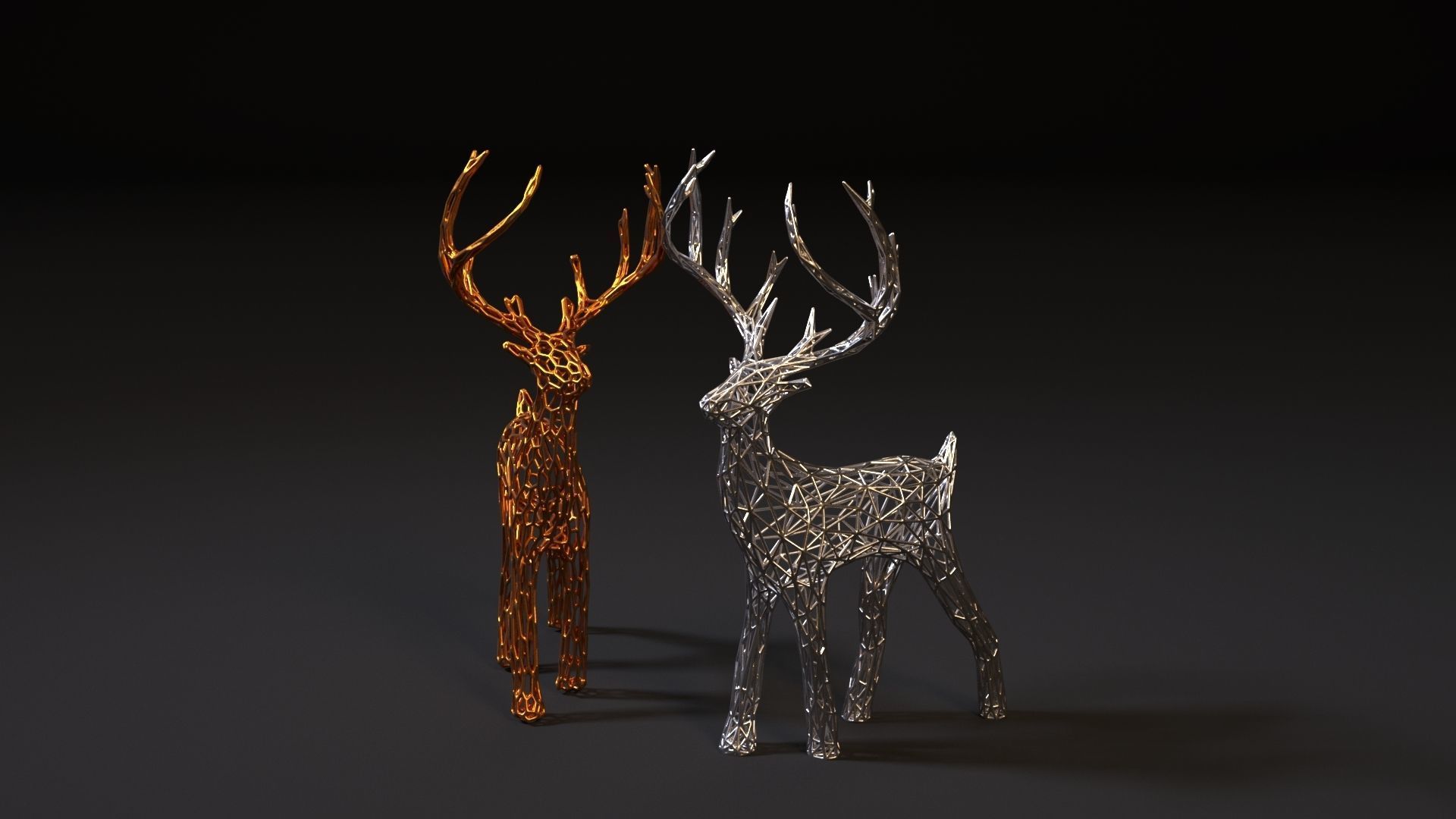 Christmas reindeer 3D print model_1