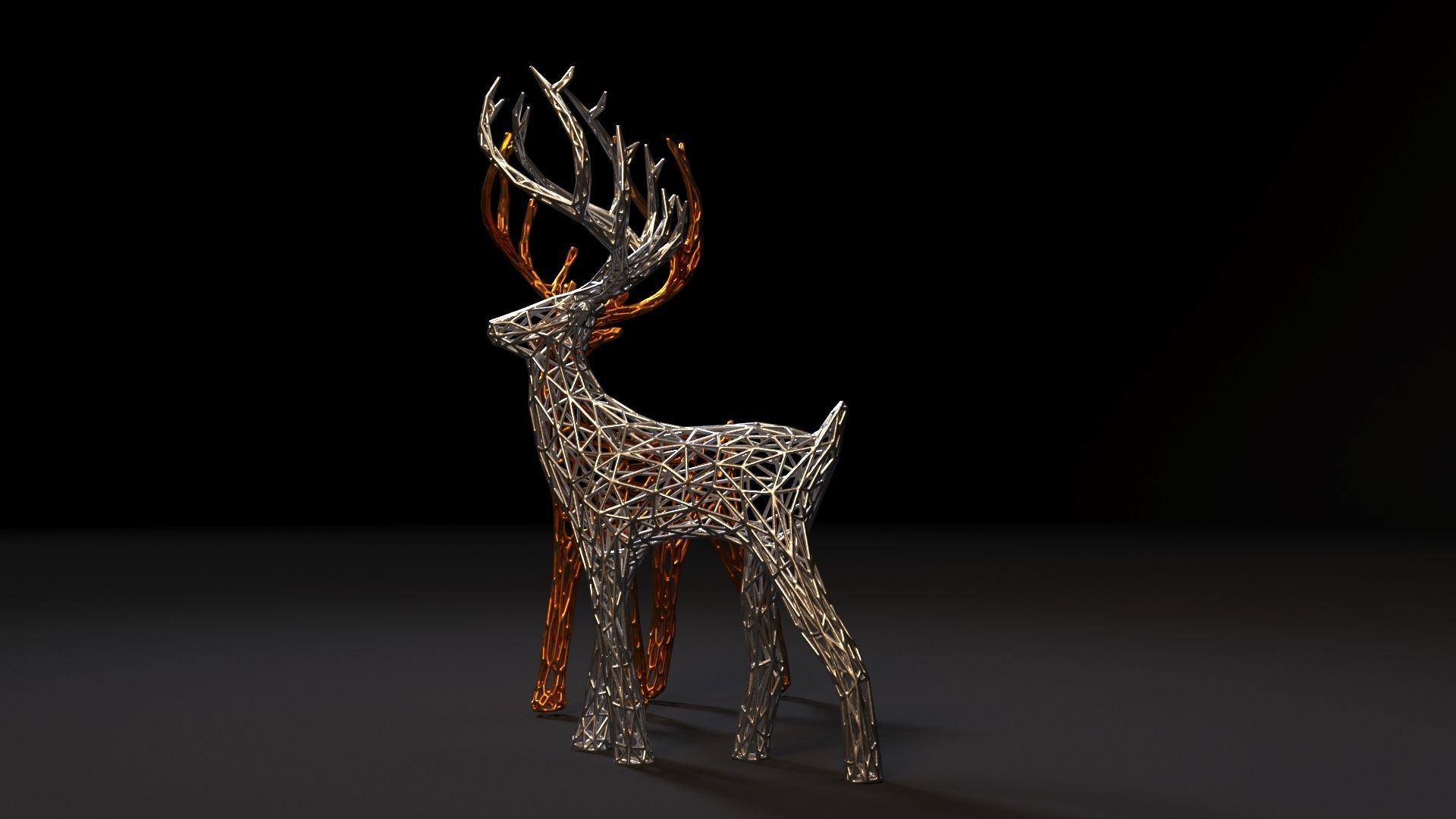 Christmas reindeer 3D print model_2