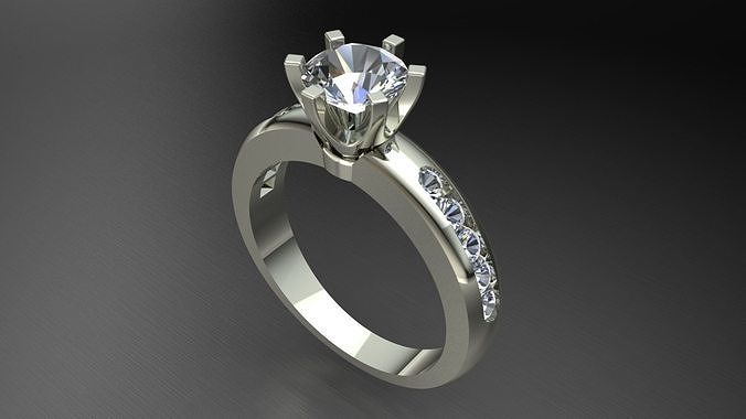 The Tiffany Setting Engagement Ring  3d model print 3D print model