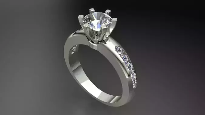 The Tiffany Setting Engagement Ring  3d model print