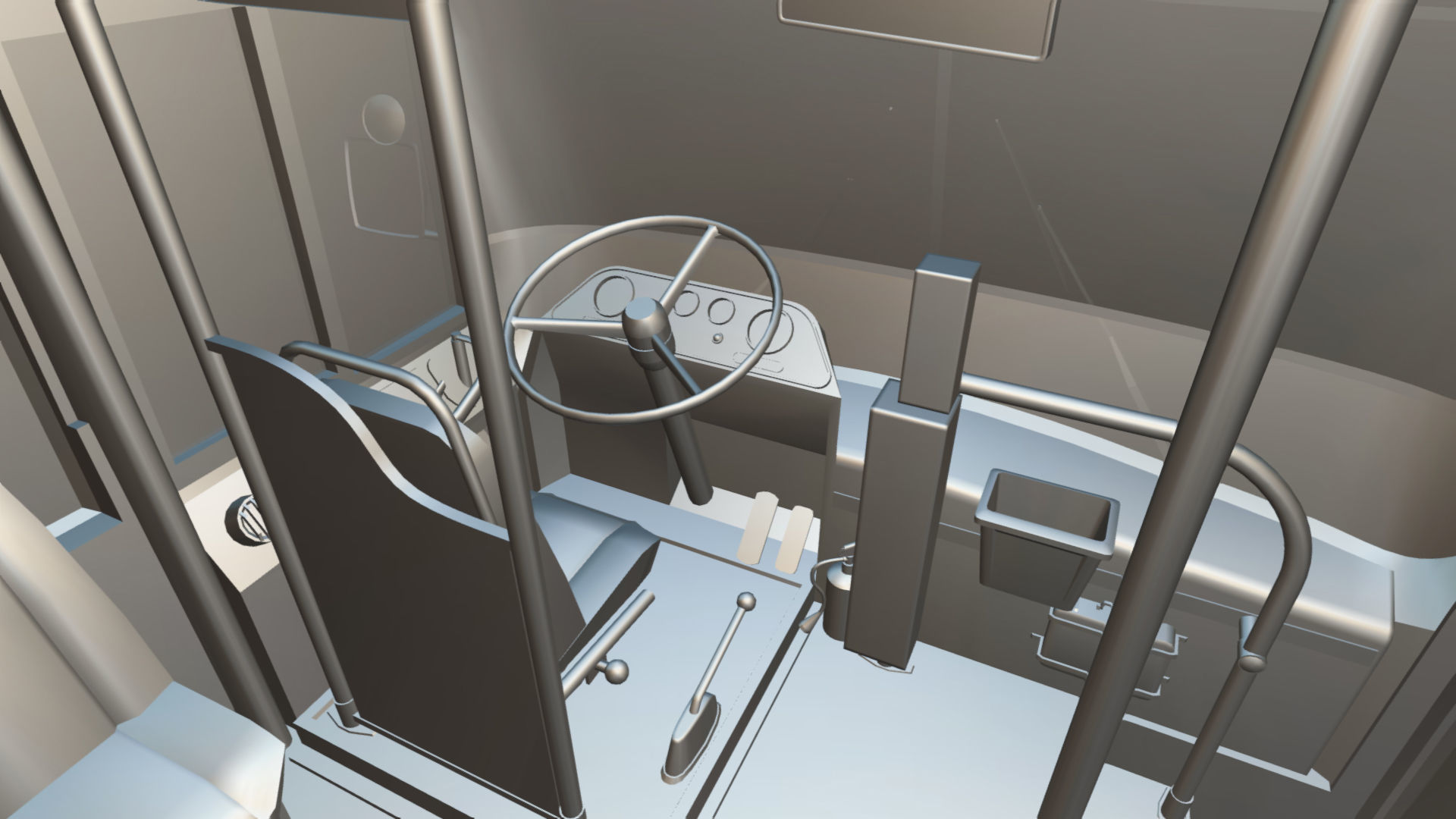 Old bus Low-poly 3D model_35