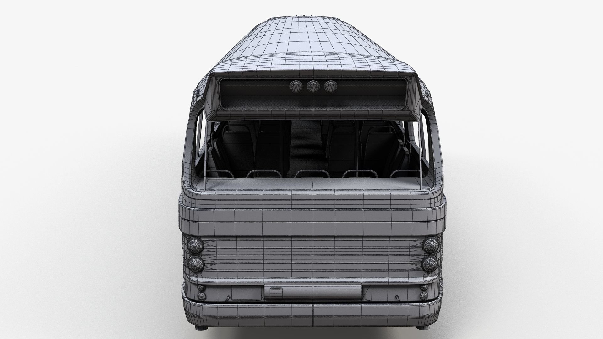 Old bus Low-poly 3D model_12