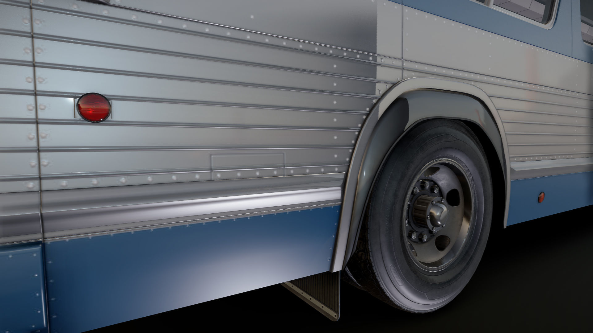 Old bus Low-poly 3D model_22