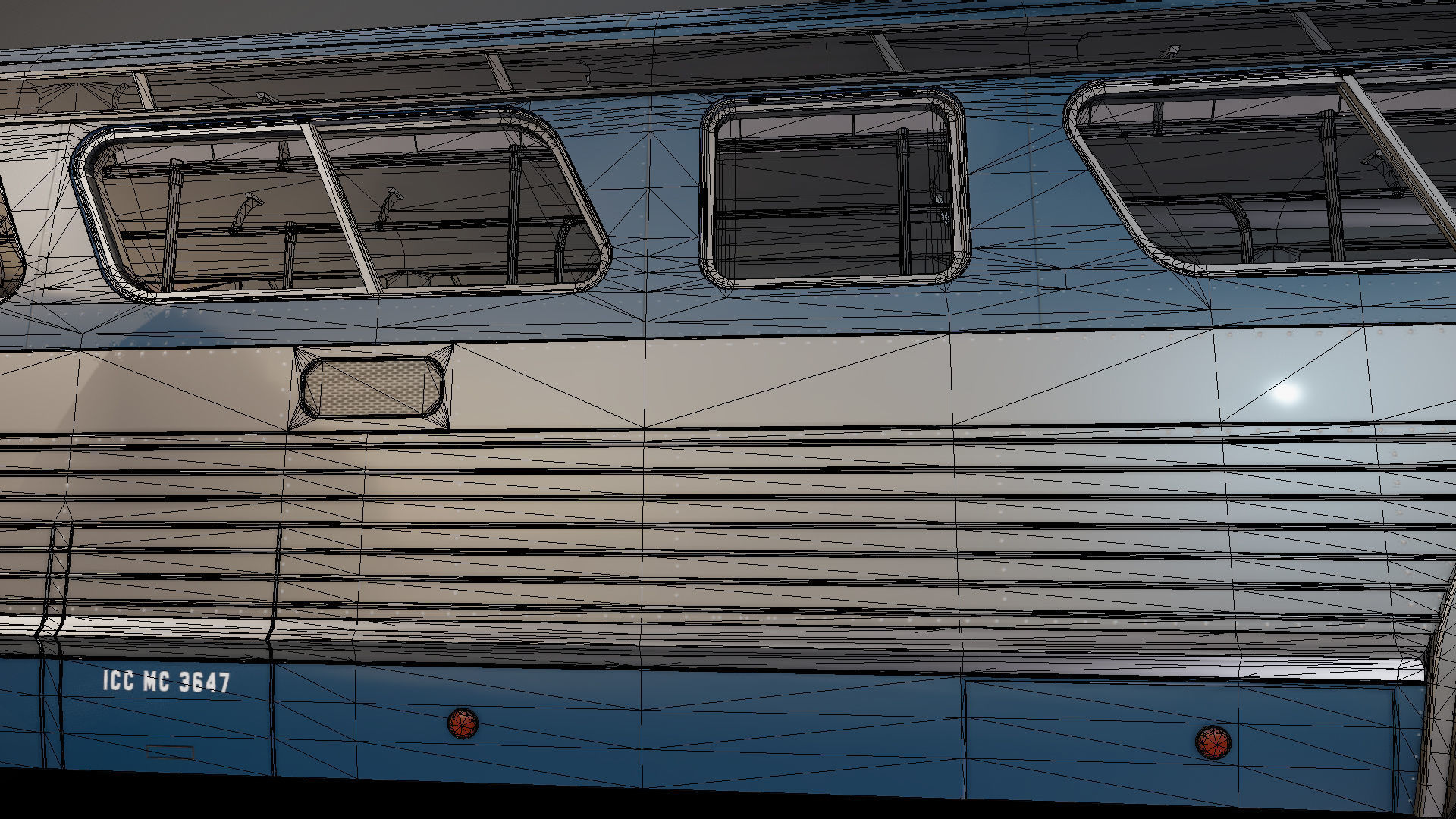 Old bus Low-poly 3D model_30