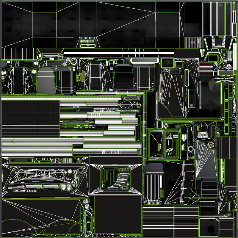 Old bus Low-poly 3D model_46