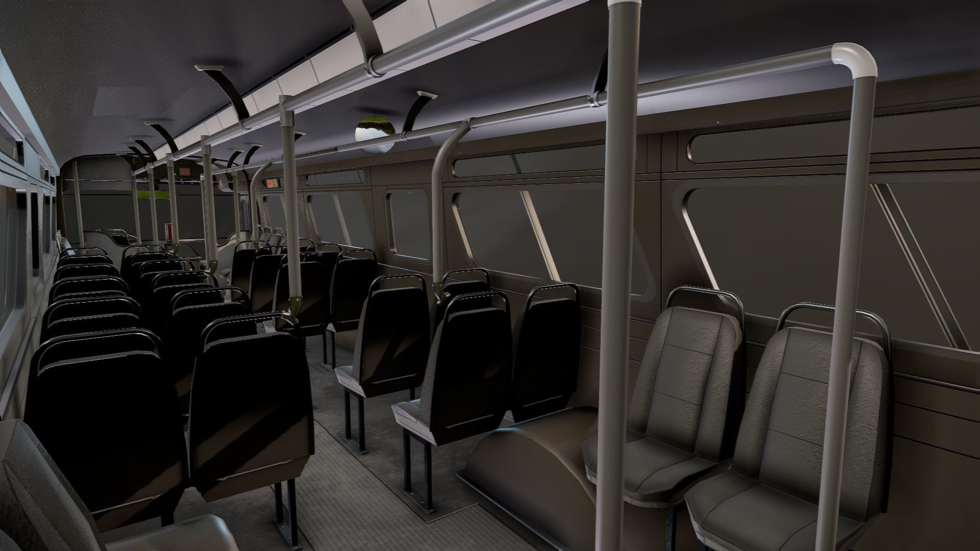 Old bus Low-poly 3D model_26