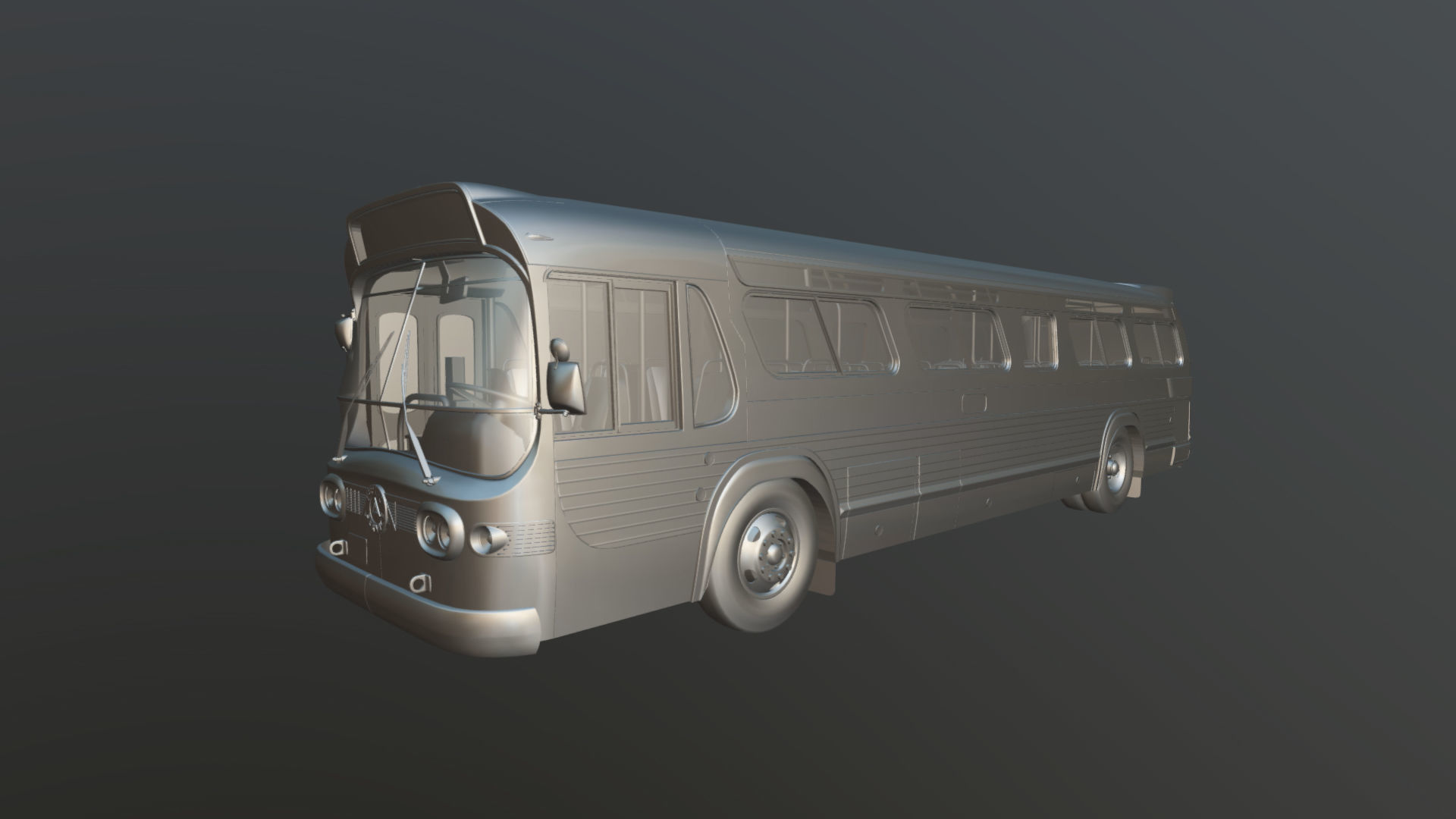 Old bus Low-poly 3D model_38