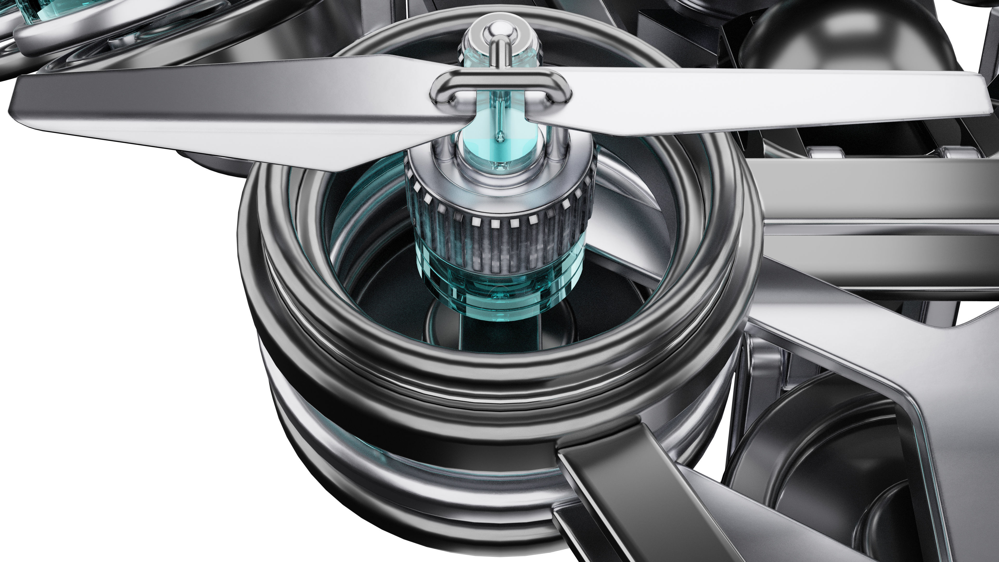 Futuristic Mech Drone 3D model_3