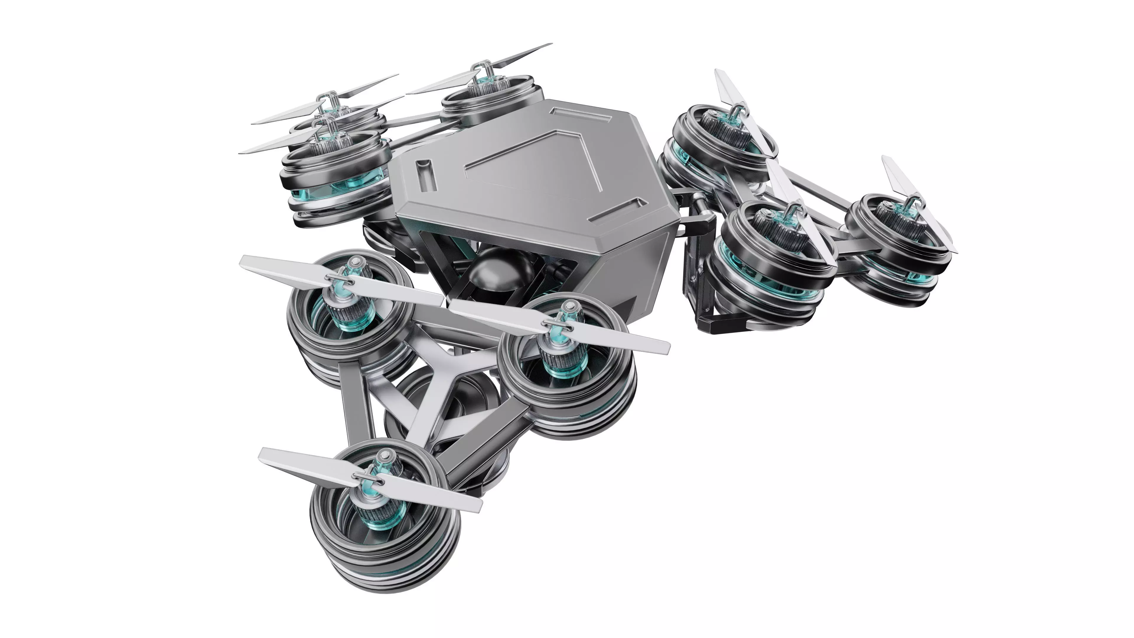 Futuristic Mech Drone 3D model_0