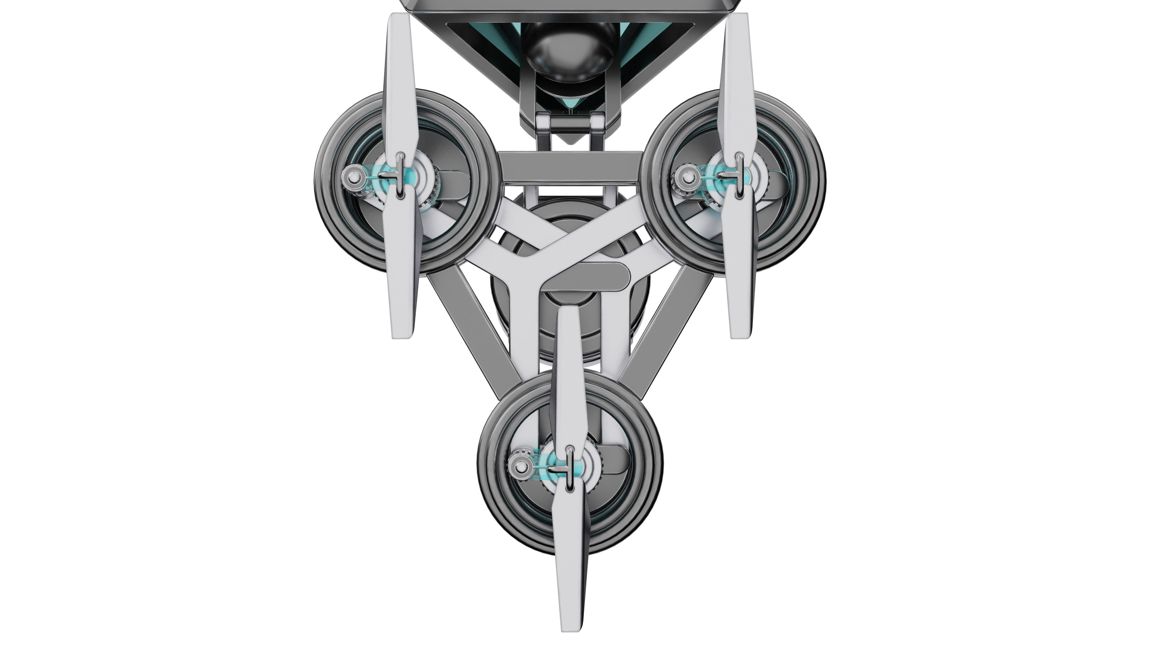 Futuristic Mech Drone 3D model_8