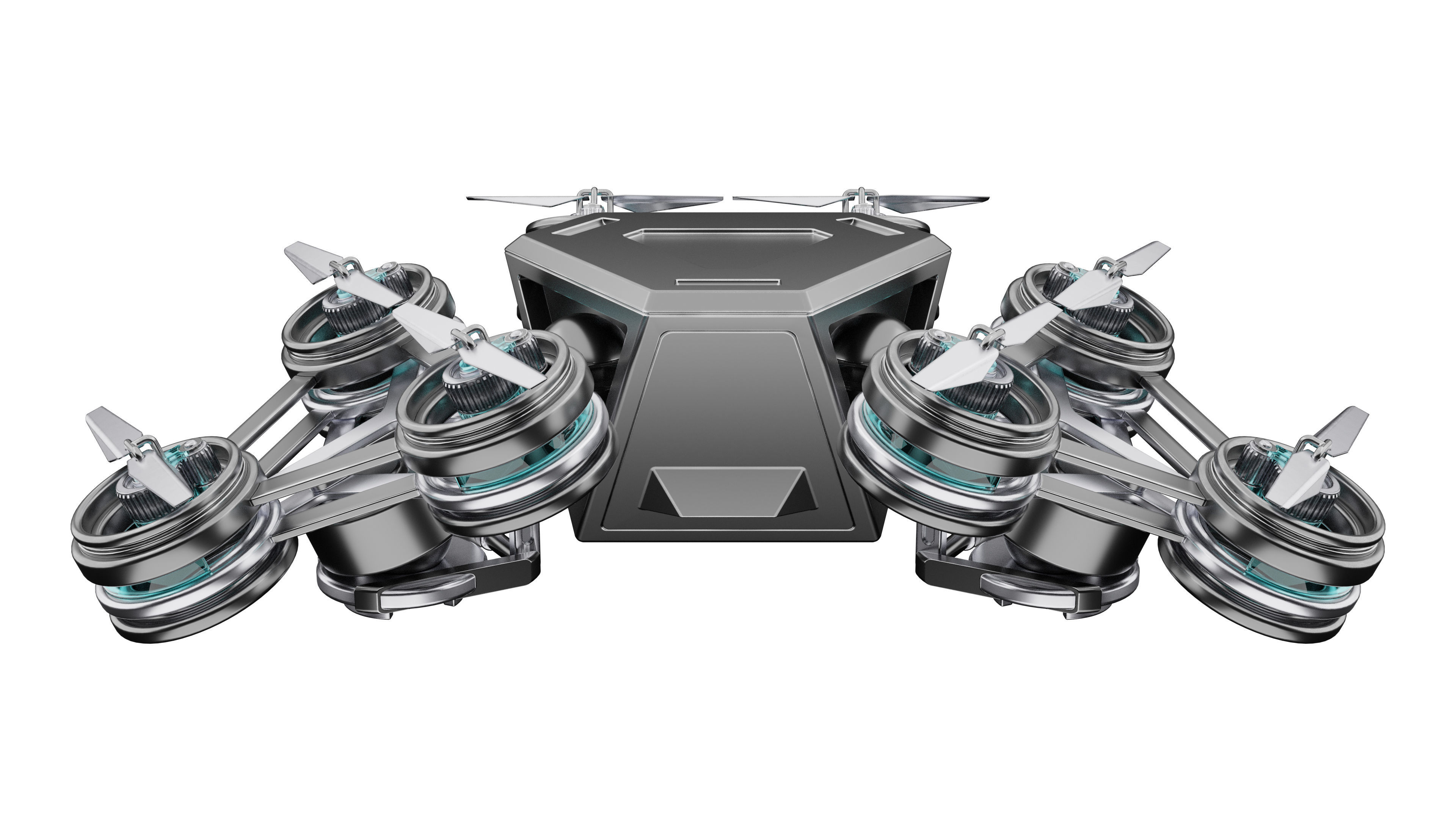 Futuristic Mech Drone 3D model_1