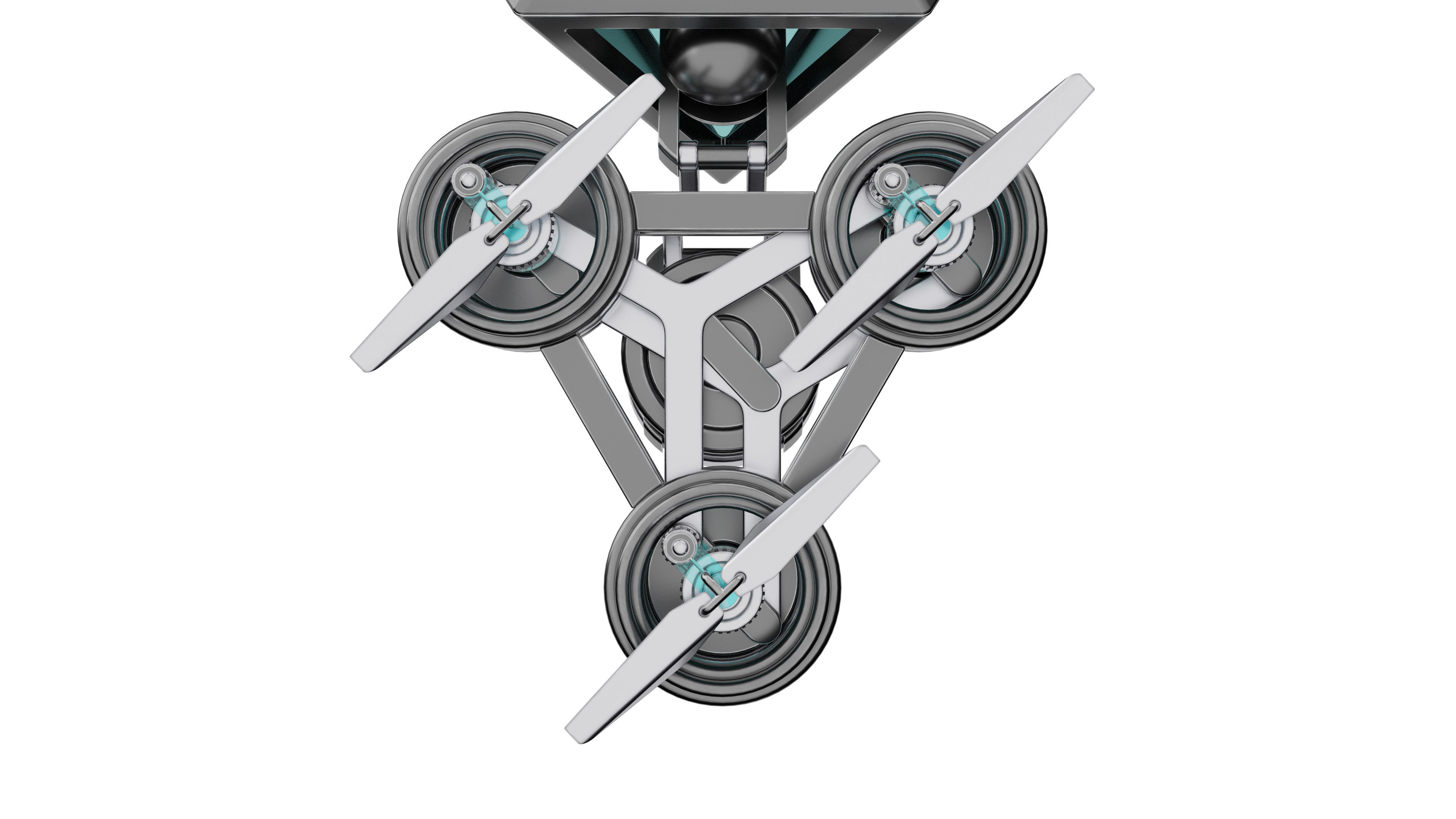 Futuristic Mech Drone 3D model_7