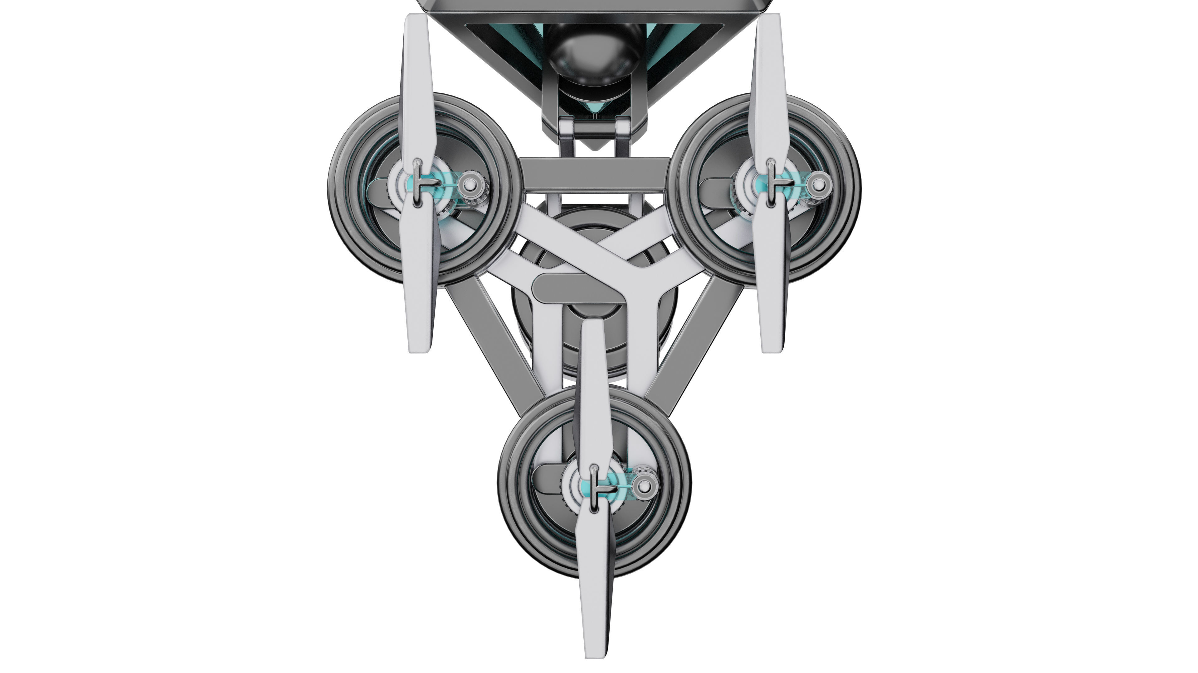 Futuristic Mech Drone 3D model_12