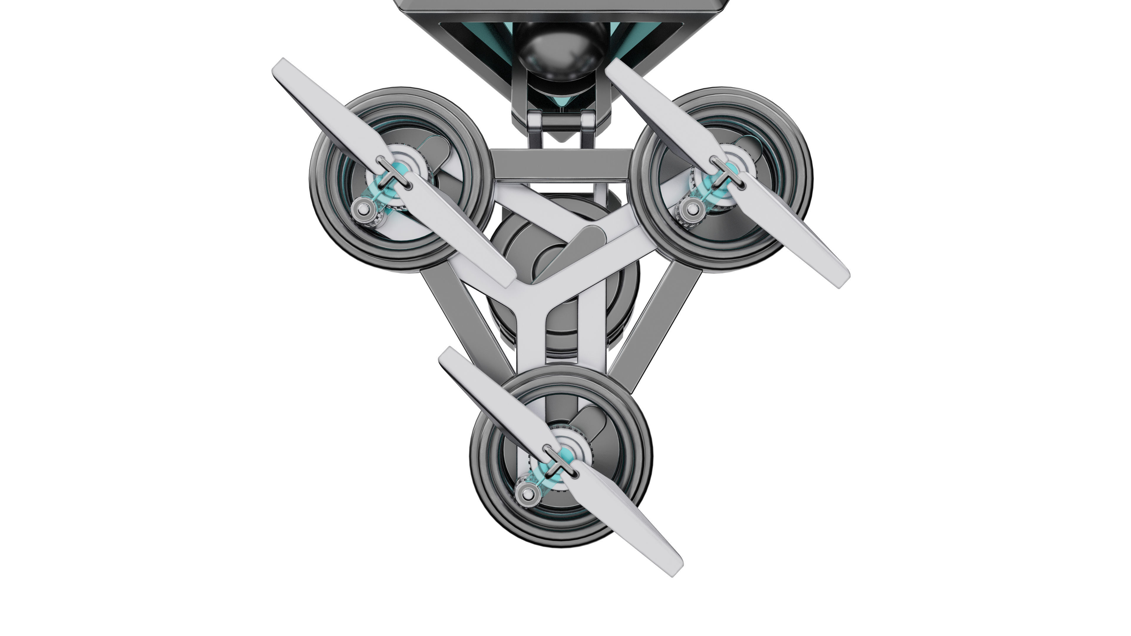 Futuristic Mech Drone 3D model_9