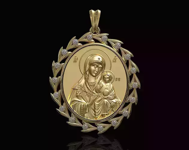Jesus with Mary pendant 3D print model