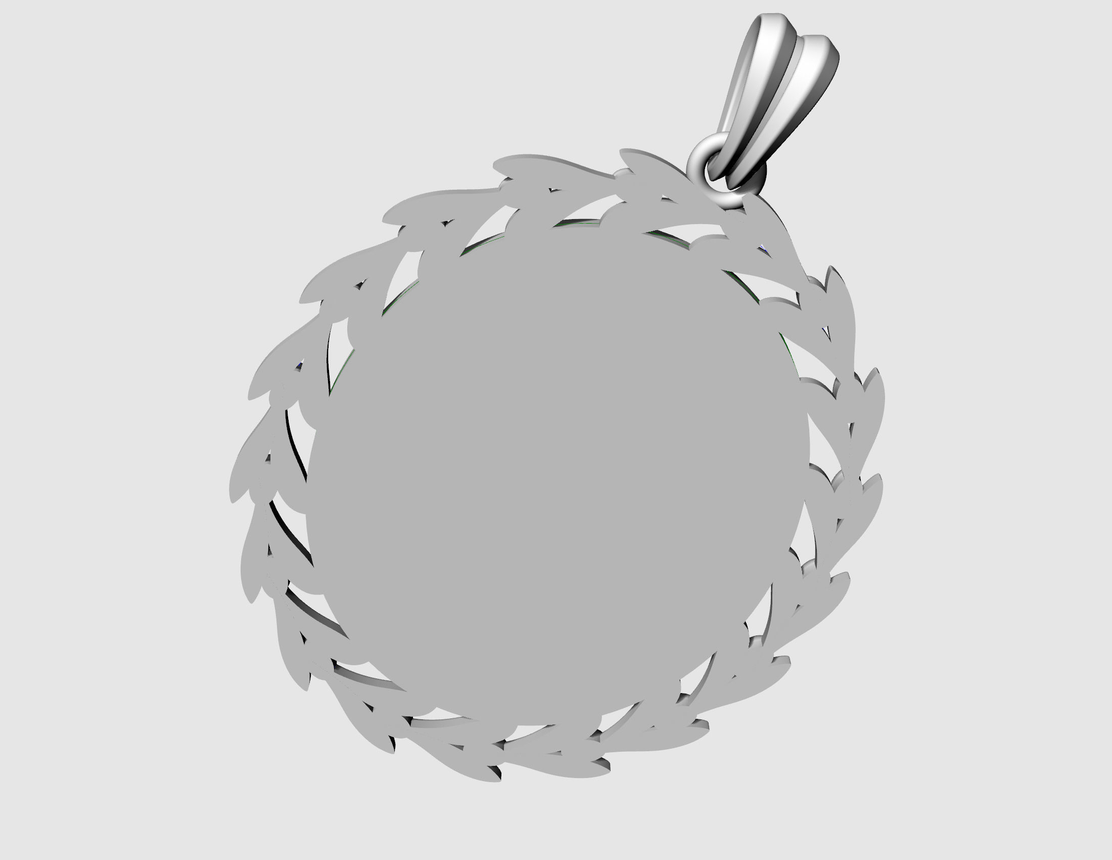 Jesus with Mary pendant 3D print model_15