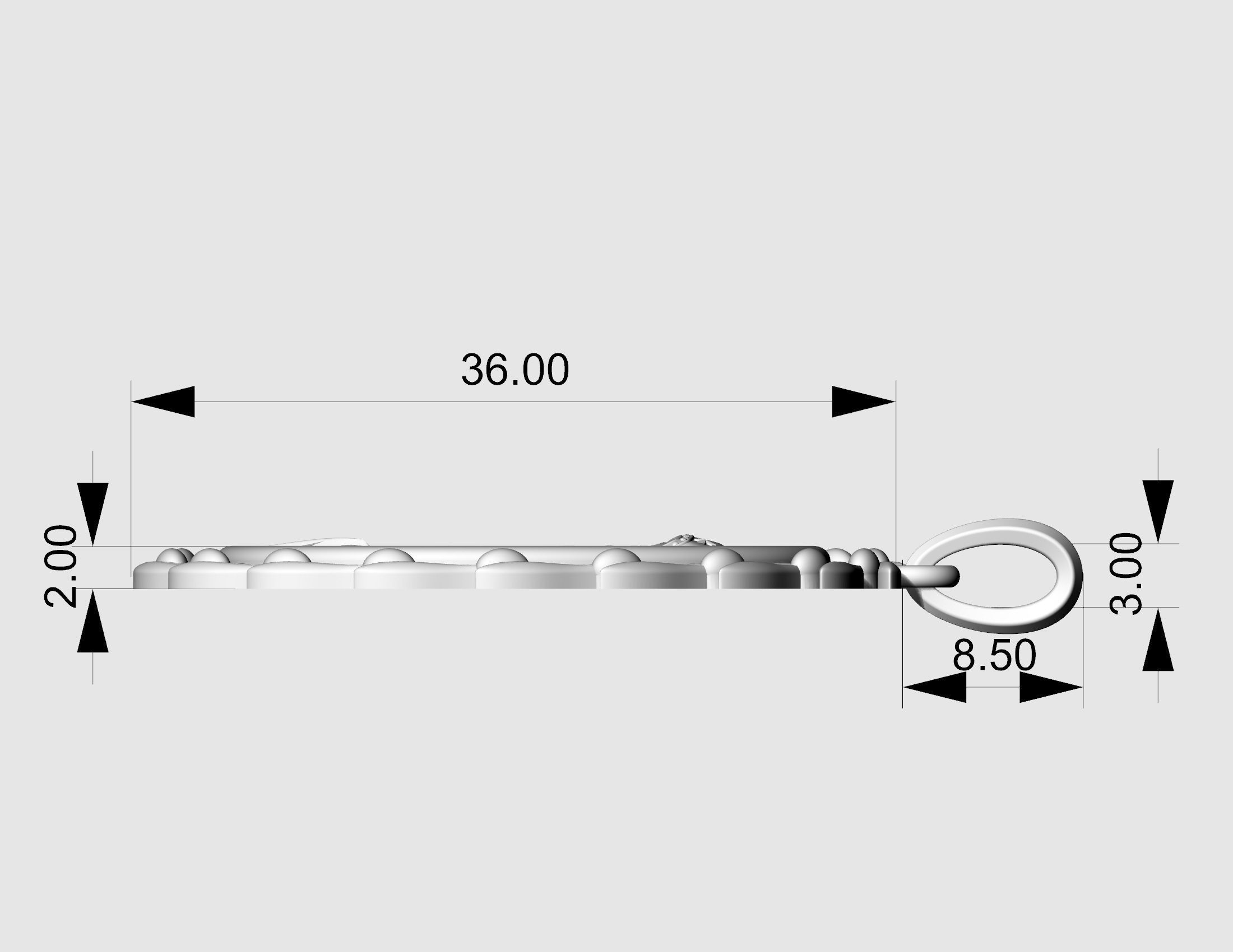Jesus with Mary pendant 3D print model_19