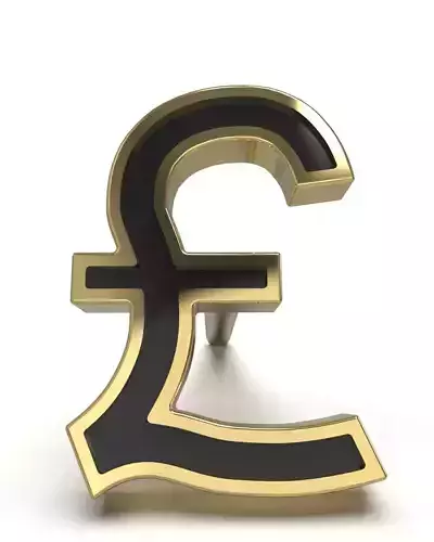 Pound symbol stud earring enamel ready 3D print model