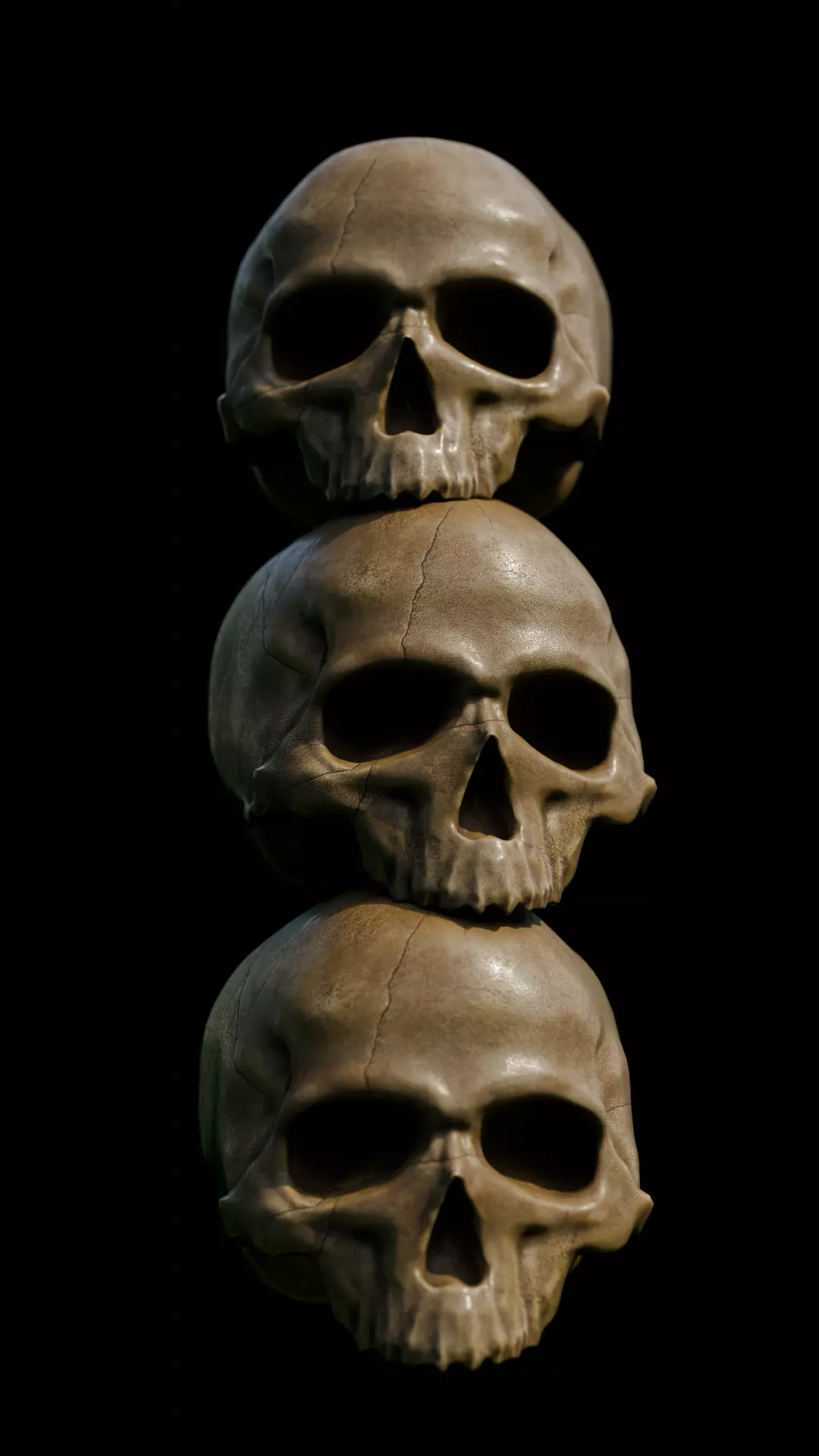 Skull Low-poly 3D model_0