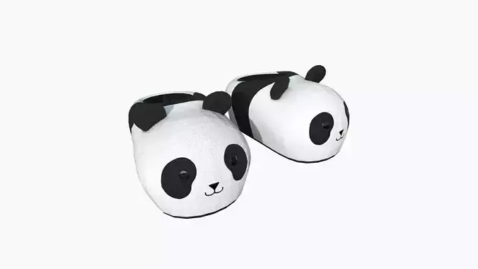 Slippers A01 Panda Bear- Costume Character Design Low-poly 3D model