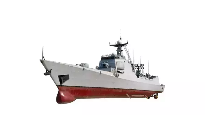 Type052C Chinese Navy Type 052C Destroyer PLAN LvyangII class Low-poly 3D model