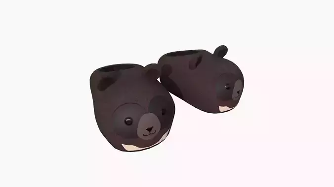 Slippers A05 Himalayan Bear- Costume Character Design Low-poly 3D model