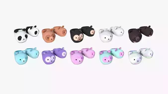10 Slippers A Bear Collection - Costume Character Design 