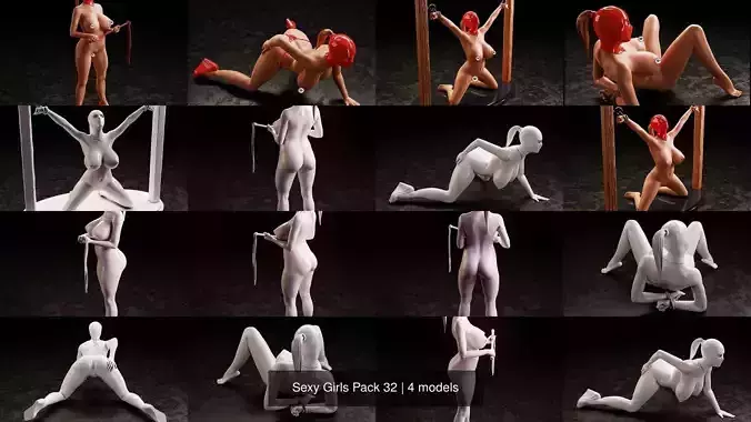 Sexy Girls Pack 32 3D Model Collection
