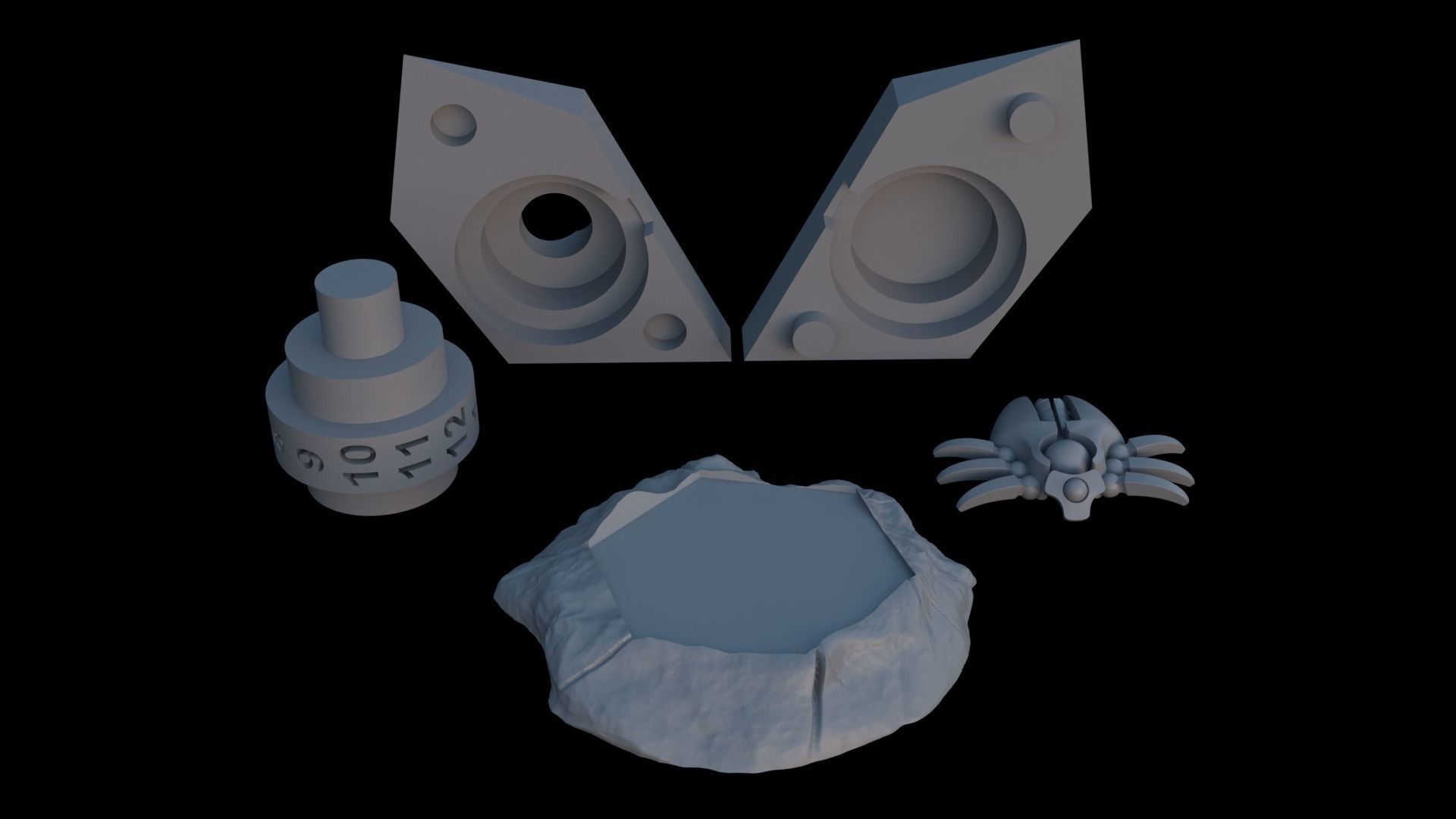 Doomstalker Wound Tracker 12 Wounds 3D print model_2