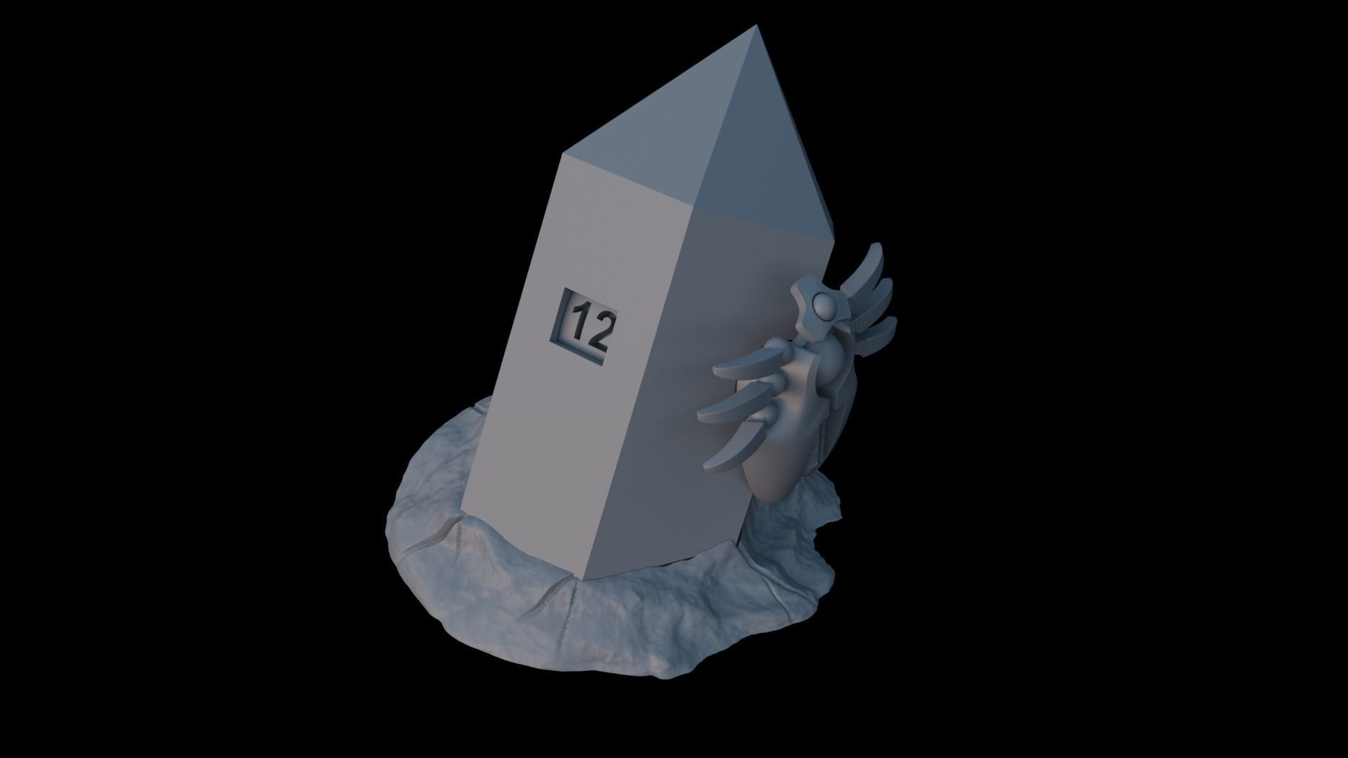 Doomstalker Wound Tracker 12 Wounds 3D print model_6