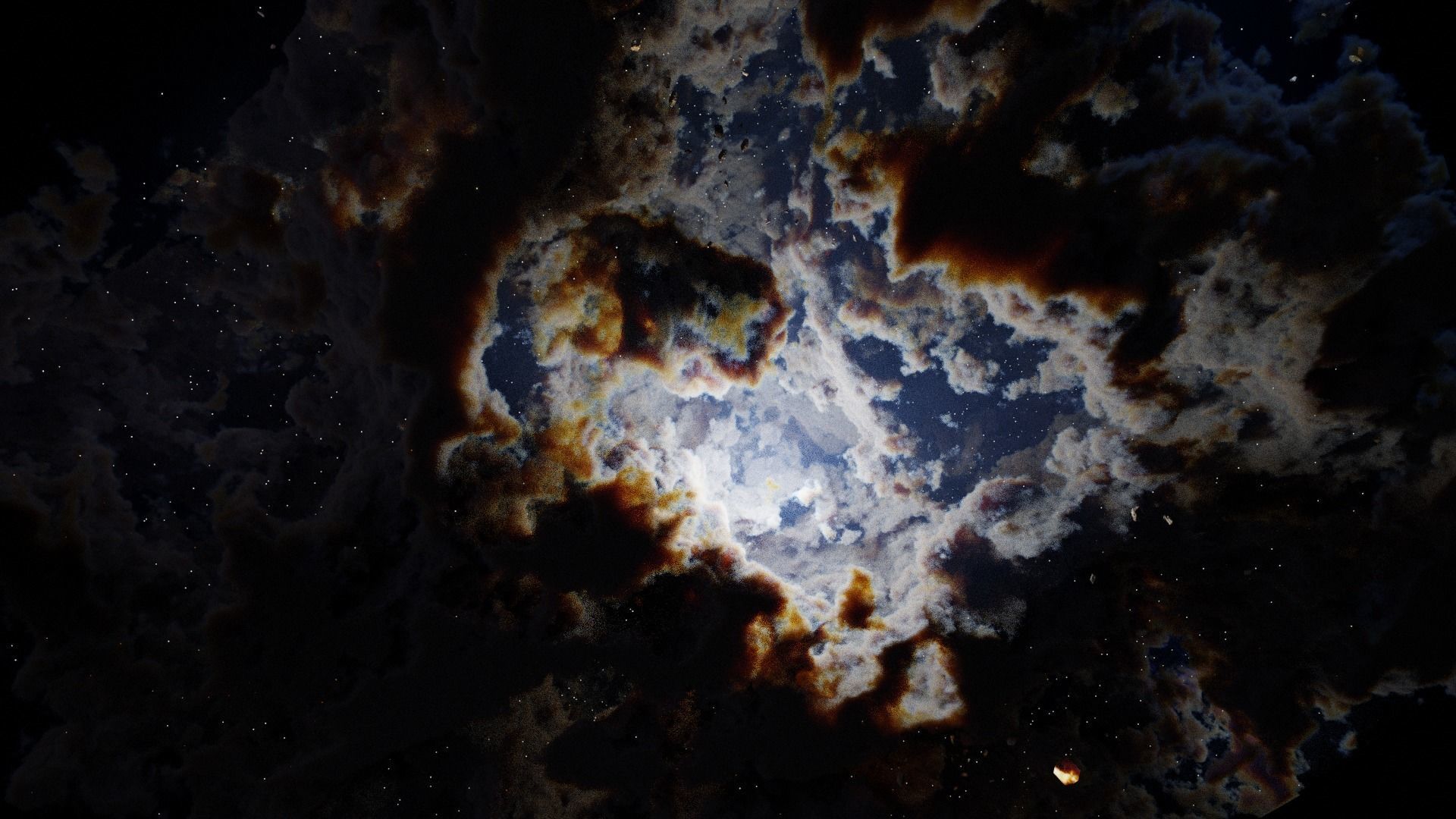 Space nebula 3D model_3