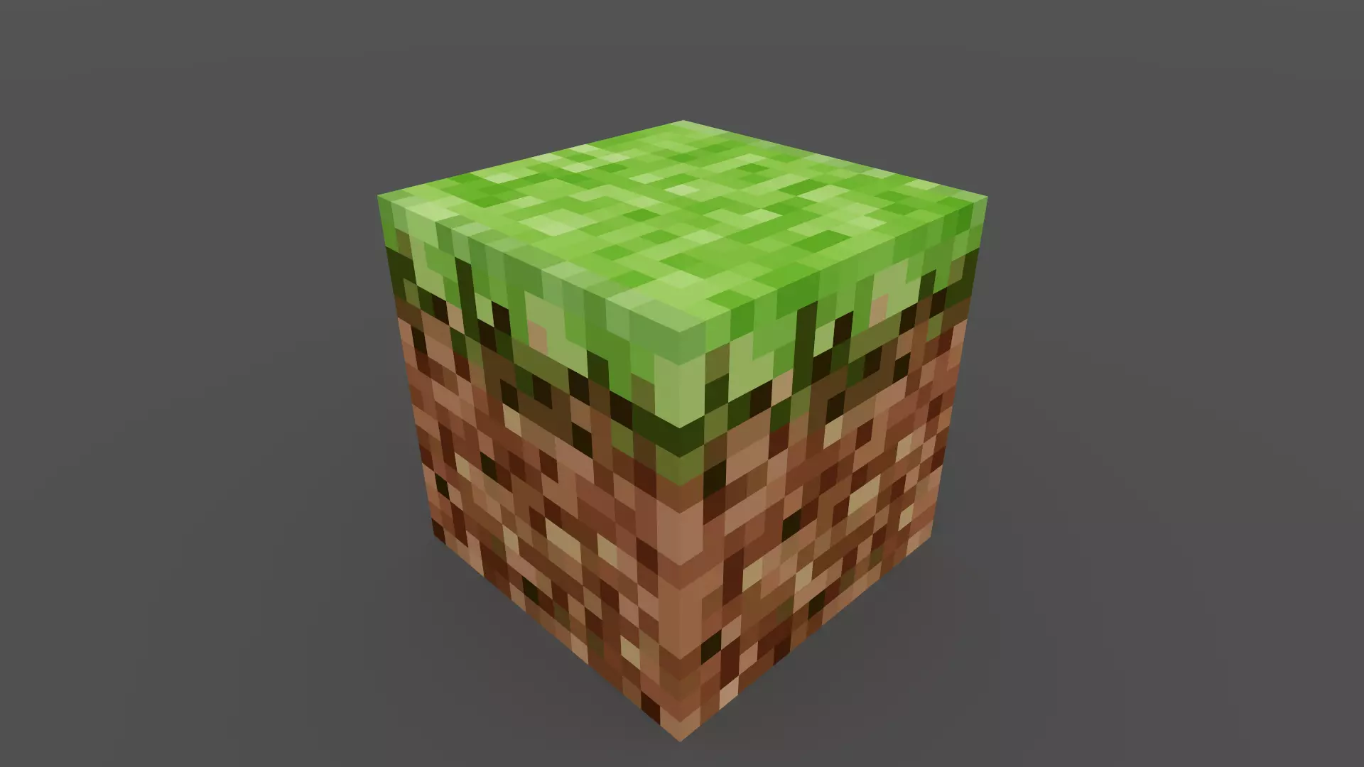 MineCraft grass block 3D model Low-poly 3D model_0