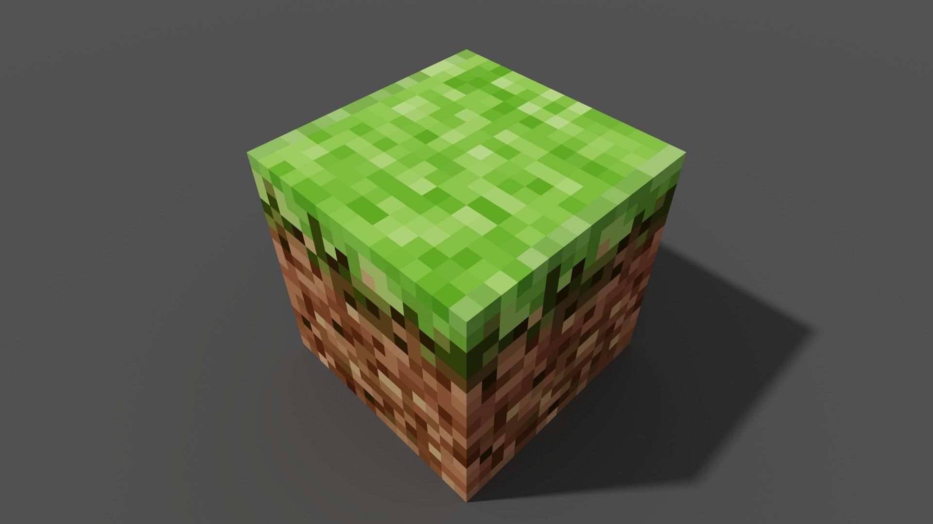 MineCraft grass block 3D model Low-poly 3D model_4