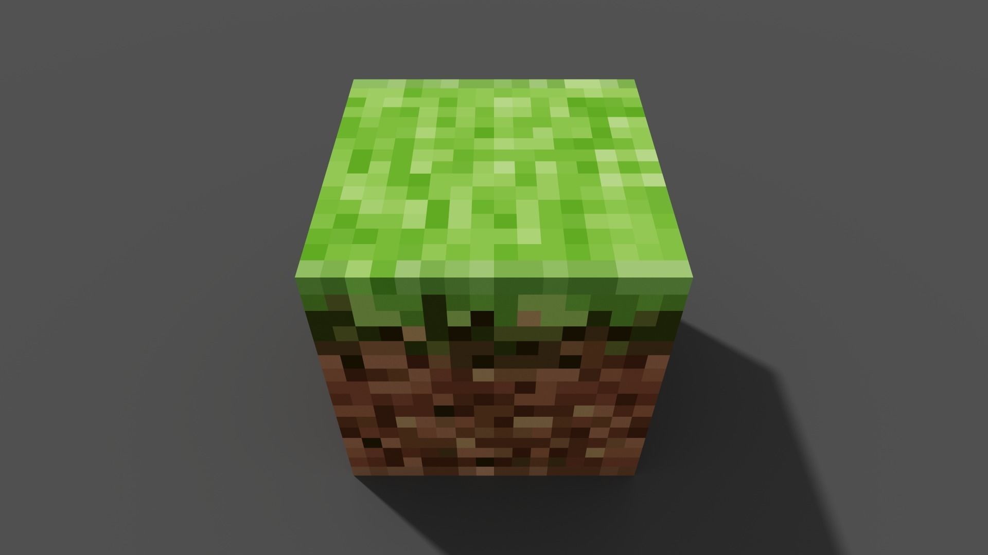 MineCraft grass block 3D model Low-poly 3D model_7