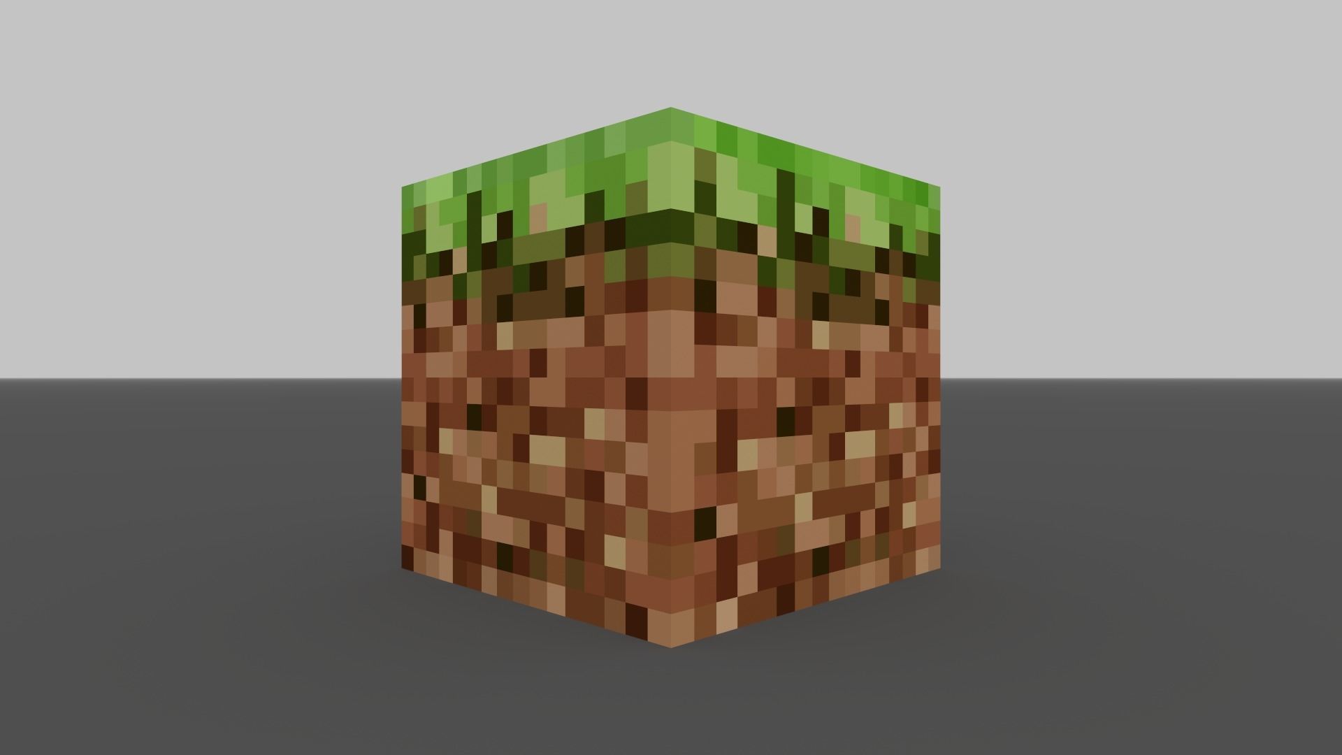 MineCraft grass block 3D model Low-poly 3D model_1