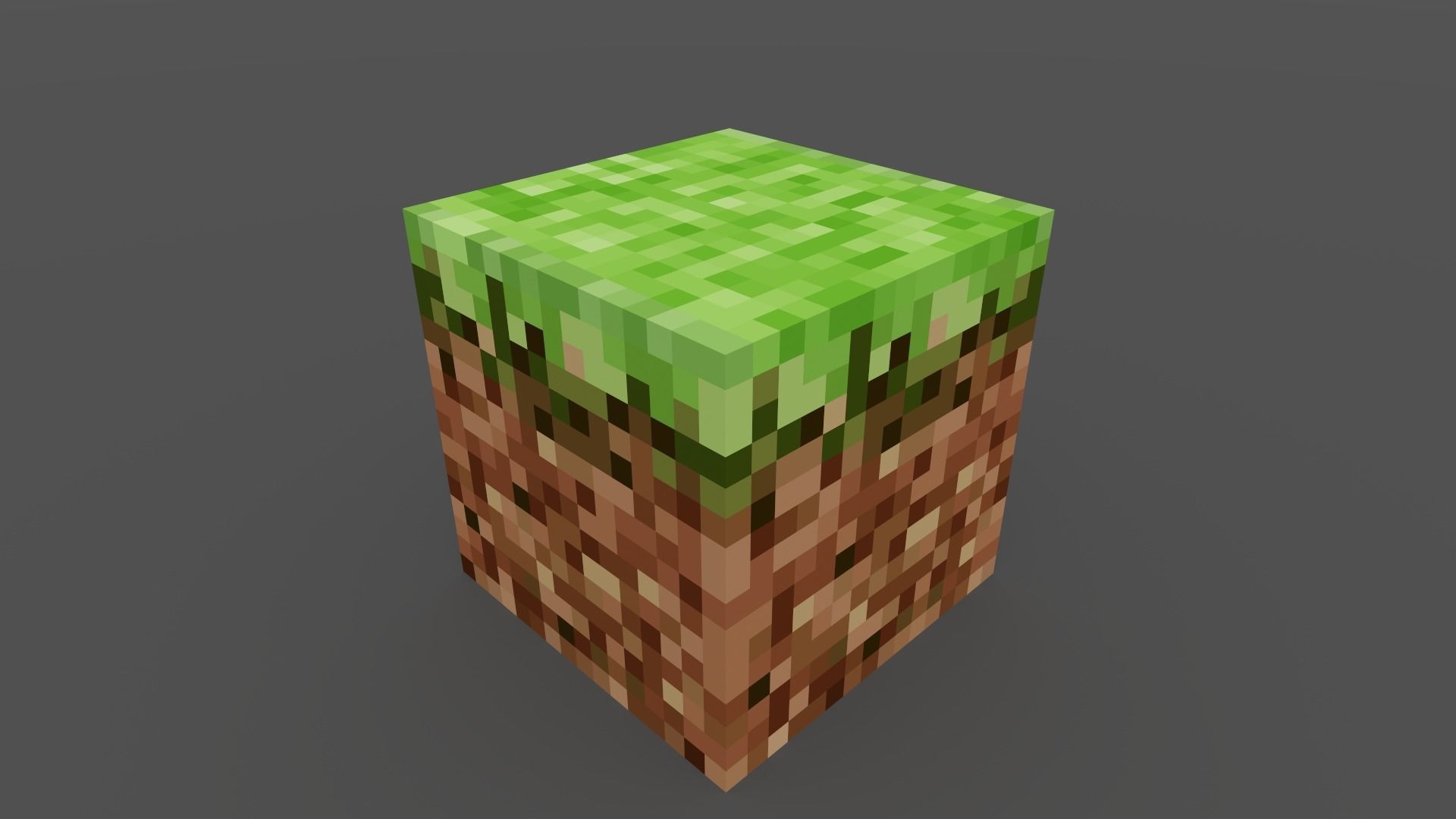 MineCraft grass block 3D model Low-poly 3D model_9
